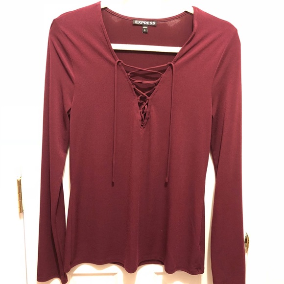 Express Tops - Express Laced Up Women’s Top Size Large Express Tops - Express Laced Up Women’s Top Size Large